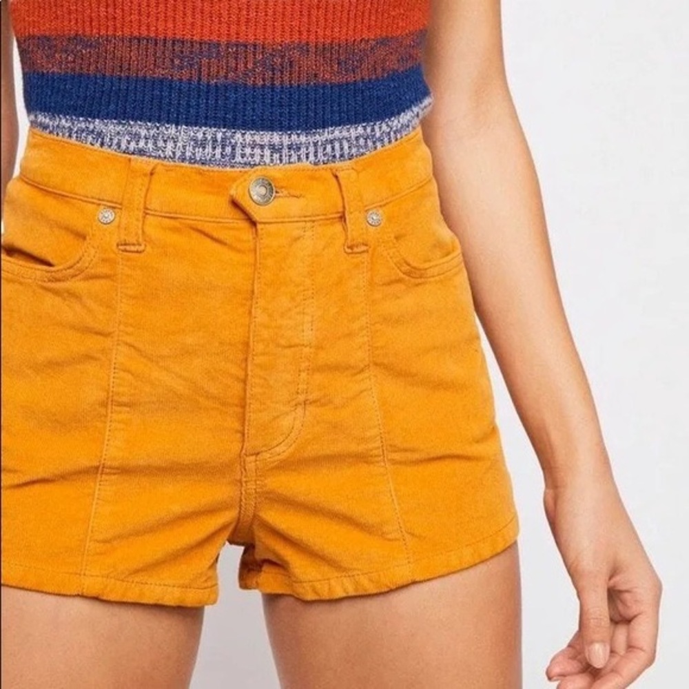 Size 28 Free People Corduroy Shorts in Mustard